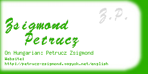 zsigmond petrucz business card